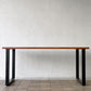 かなでもの KANADEMONO ザ・テーブル THE TABLE デスク ラバーウッド材 チークブラウン スチール脚 スクエア W160cm ◇