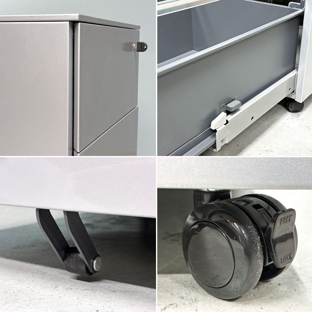 カッシーナ Cassina ixc. AFドロワー AF DRAWER デスクキャビネット ワゴン 鍵付属 キャスターロック機能付き イタリア B ◎