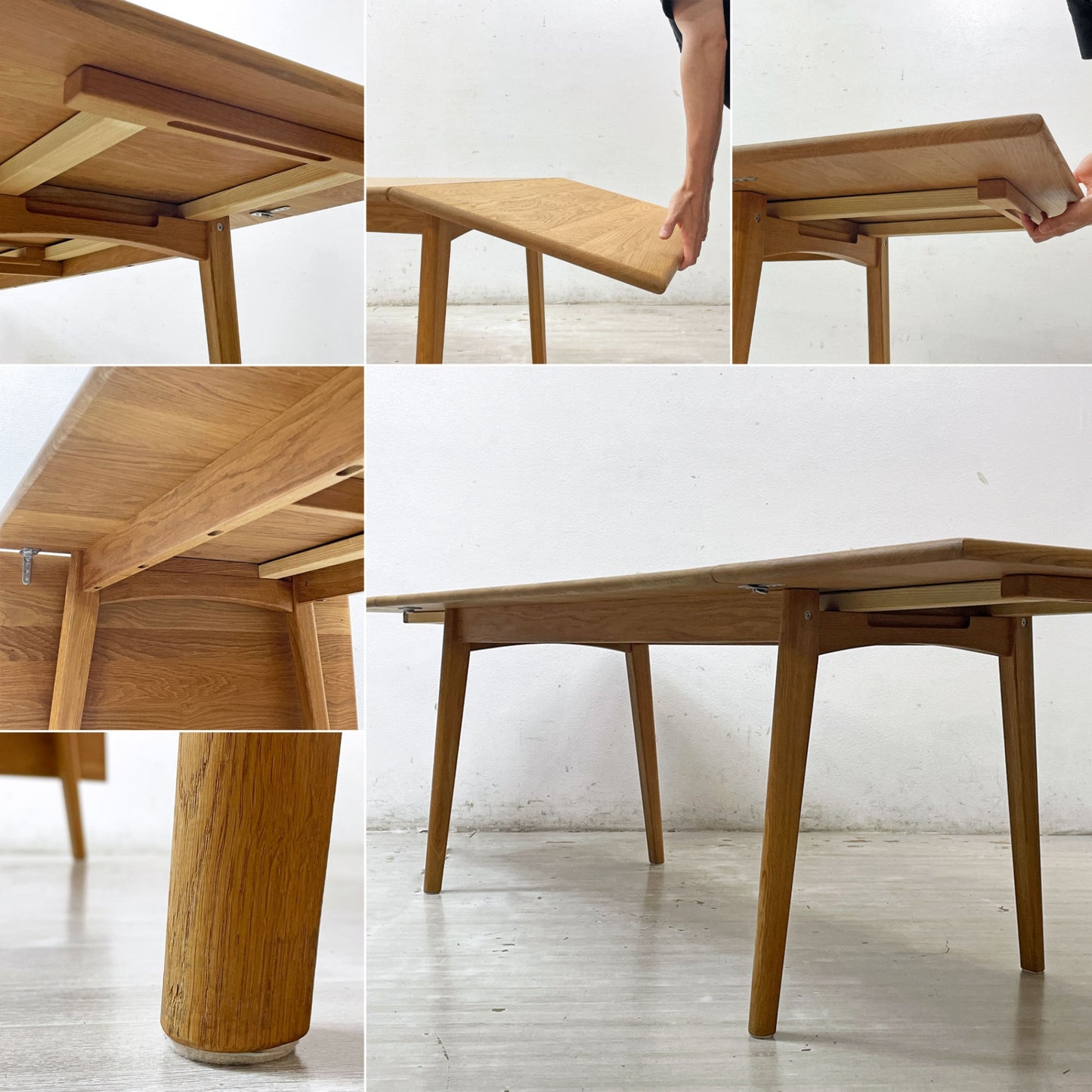 カールハンセン＆サン Carl Hansen & Son CH006 バタフライテーブル ドロップリーフテーブル ダイニングテーブル オーク無垢材 オイル仕上げ ハンス J.ウェグナー デンマーク 北欧家具 ●