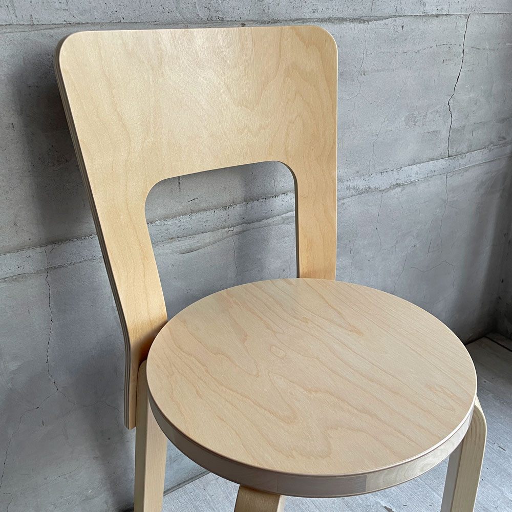 アルテック artek チェア66 Chair66 ダイニングチェア バーチ材 ナチュラルラッカー アルヴァ・アアルト フィンランド 北欧家具 日本仕様 ♪