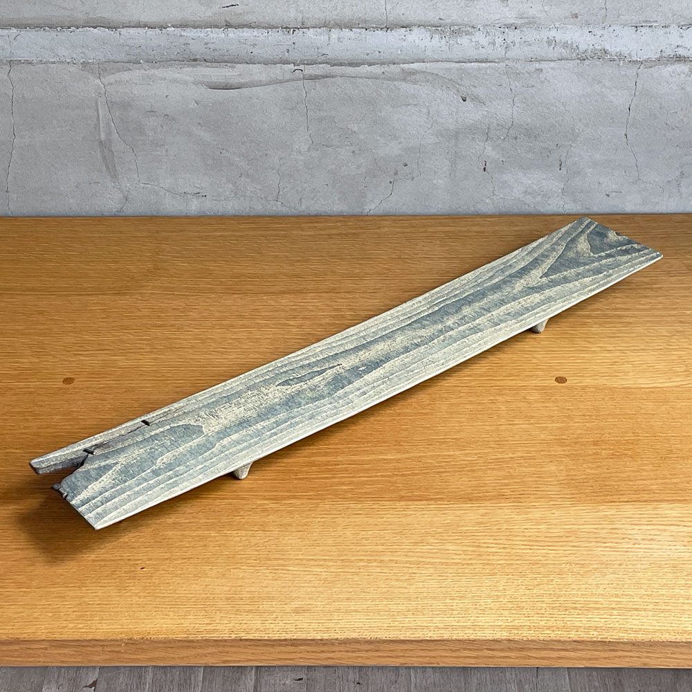 シモオデザイン Shimoo Design 下尾和彦・さおり 浮様 KAZARIDAI 600 鼠 雨晴/AMAHARE取り扱い 水洗い対応 現代作家 ♪