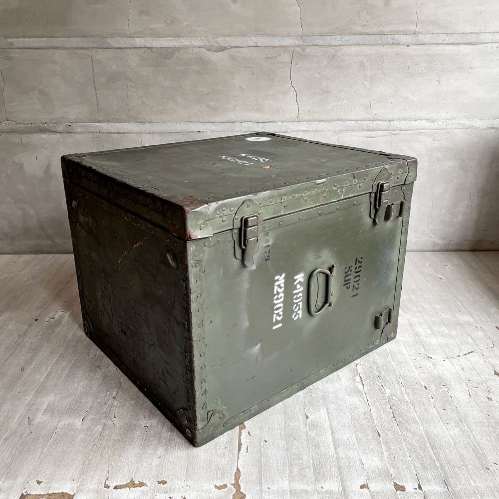 USビンテージ Vintage フィールドデスク フォールディング 中隊デスク チェスト スツール付き ミリタリー サープラス 米軍 US ARMY ♪