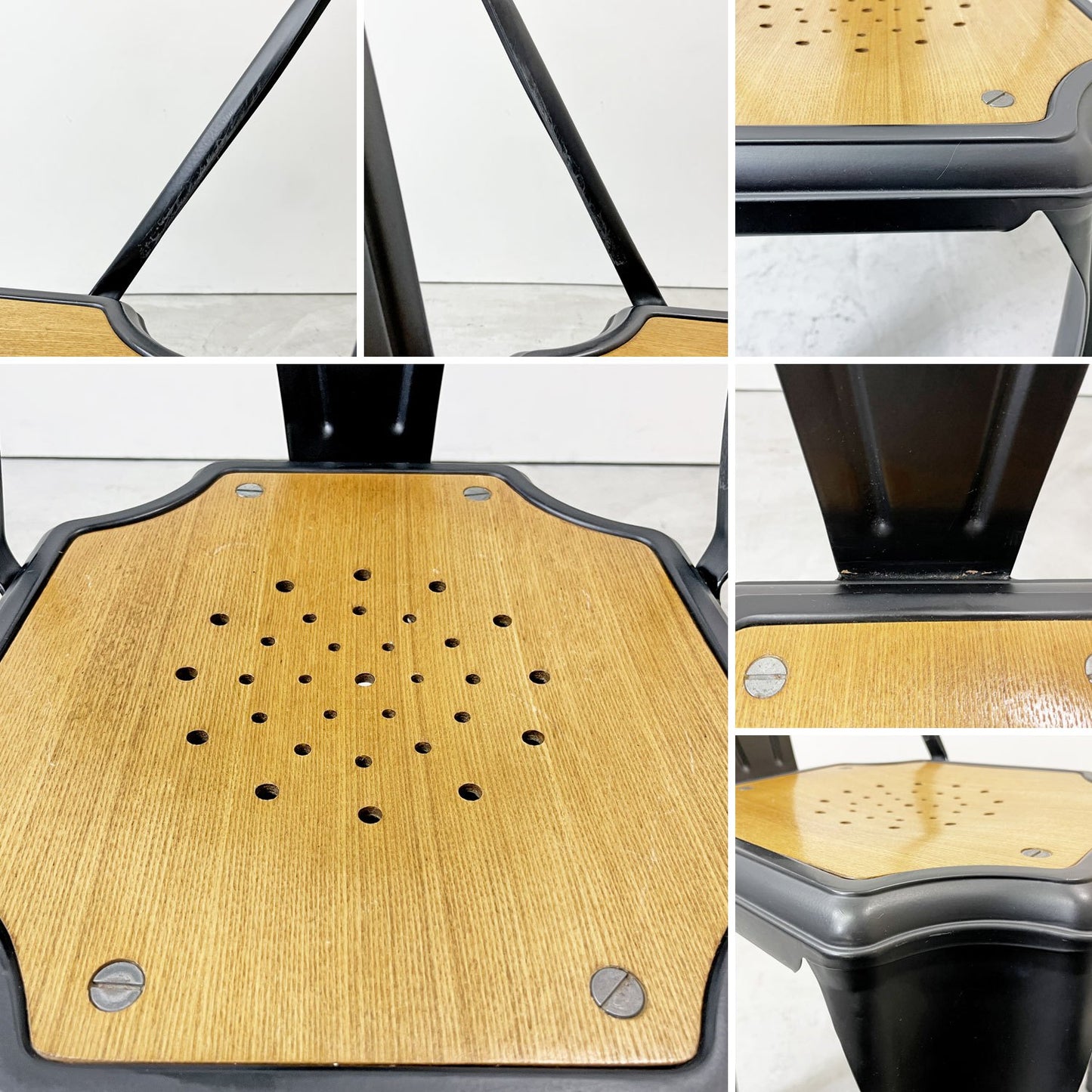 ノーザンオハイオインダストリアル Northern Ohio Industrial マルチプルズチェア Multipls Chair ダイニングチェア スタッキング ブラックスチール インダストリアルデザイン B ●