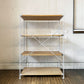 無印良品 MUJI スチールユニットシェルフ 4段 オーク材×3+タモ材棚板 W84cm オープンシェルフ 収納棚 合計定価約￥24,930- ◎