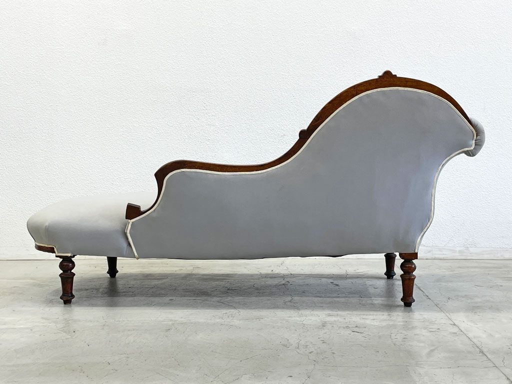 ロイズアンティークス Lloyd's Antiques イギリスビンテージ シェーズロング UKビンテージ Chaise Longue 長椅子 モケット生地 マホガニー材 〓