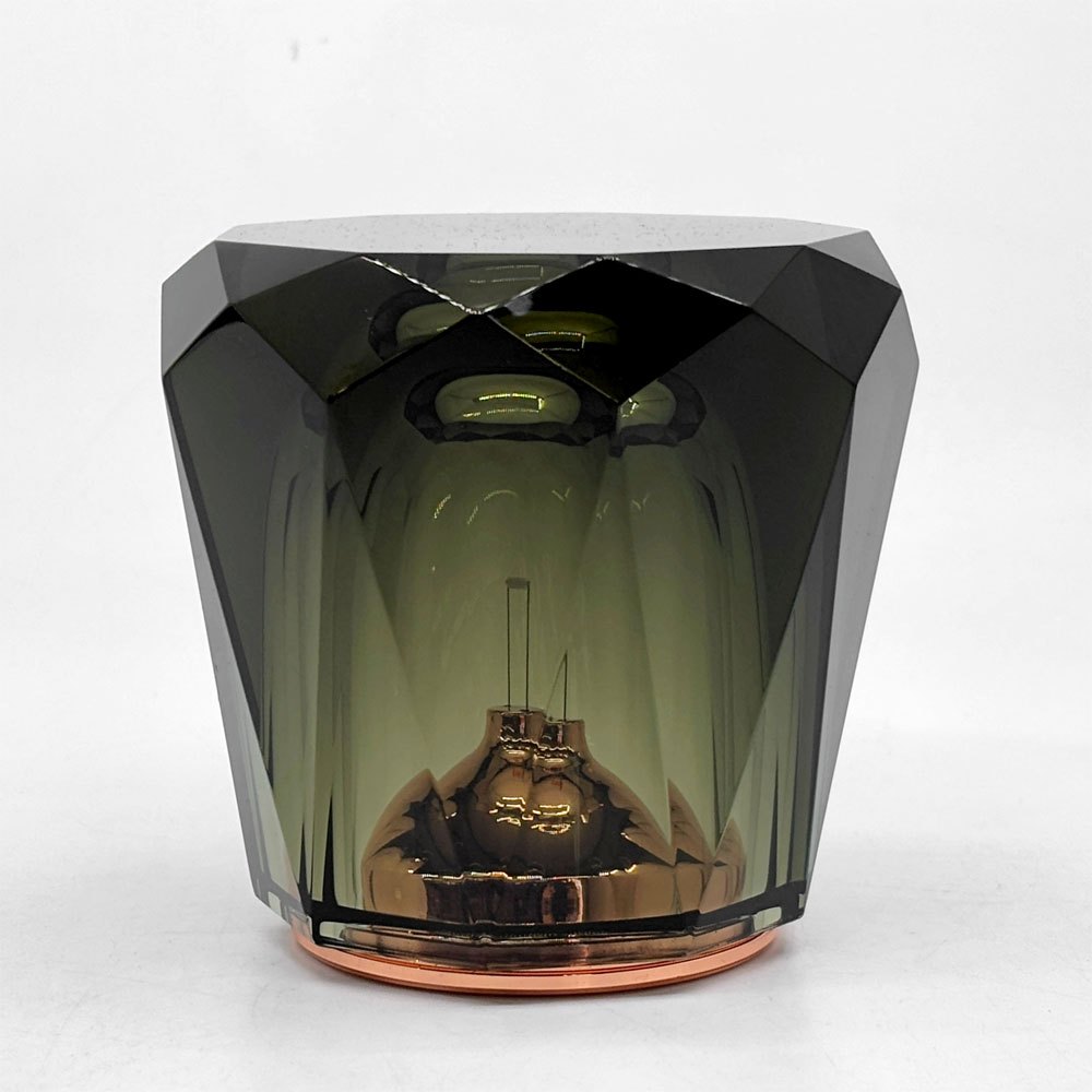 アンビエンテック Ambientec クリスタルアクルクス Xtal Acrux テーブルライト ダークグレー ガラスシェード 箱付き 美品 カッシーナ・イクスシー 取扱 定価￥36,300- ●