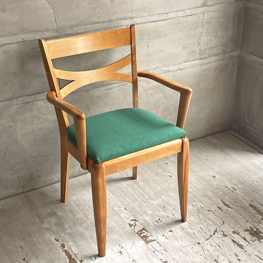 ヘイウッドウェイクフィールド HEYWOOD WAKEFIELD アームチェア ダイニングチェア ボウタイ バーチ材 champagne  USビンテージ 廃番 希少 ♪