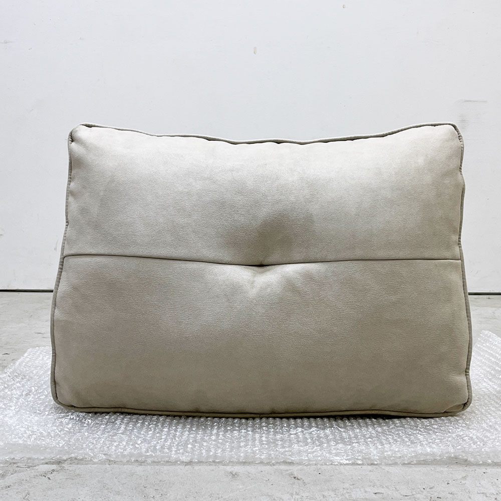 リラックスフォーム RELAX FORM アルフレード ALFREDO ソファ 背クッション 置き型クッション プラチナグレー レザーテックス 関家具 ロータイプ H42cm 展示品 A ●