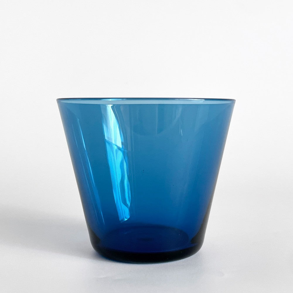 ヌータヤルヴィ Nuutajarvi #2744 タンブラー グラス ブルー カイ・フランク Kaj Franck ガラス Φ7cm × H6.5cm 北欧食器 ビンテージ ■