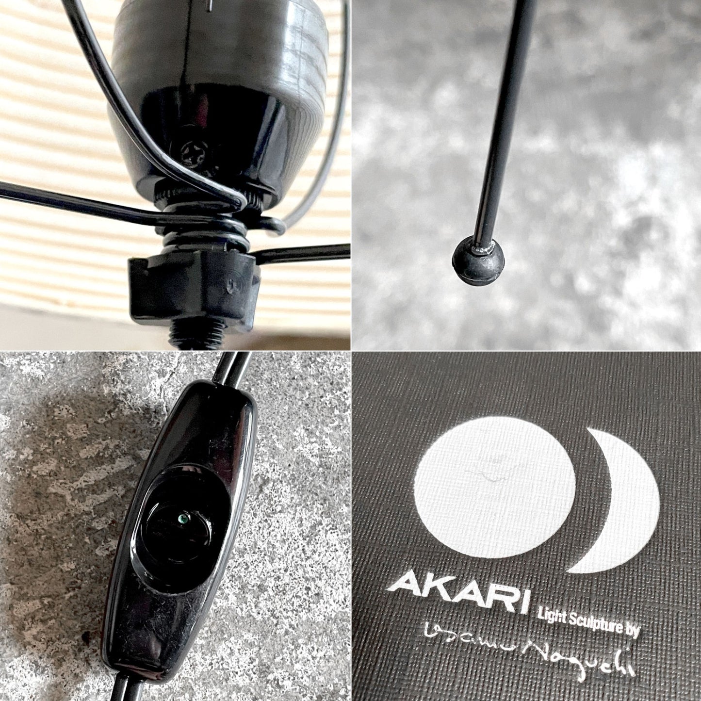 アカリ AKARI イサムノグチ Isamu Noguchi 1A テーブルライト スタンドライト 和紙 名作照明 箱付 美品 ■