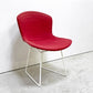 ノル Knoll 420 サイドチェア ワイヤーチェア ダイニングチェア ホワイト × レッド ファブリック フルカバー仕様 ビンテージ B ●
