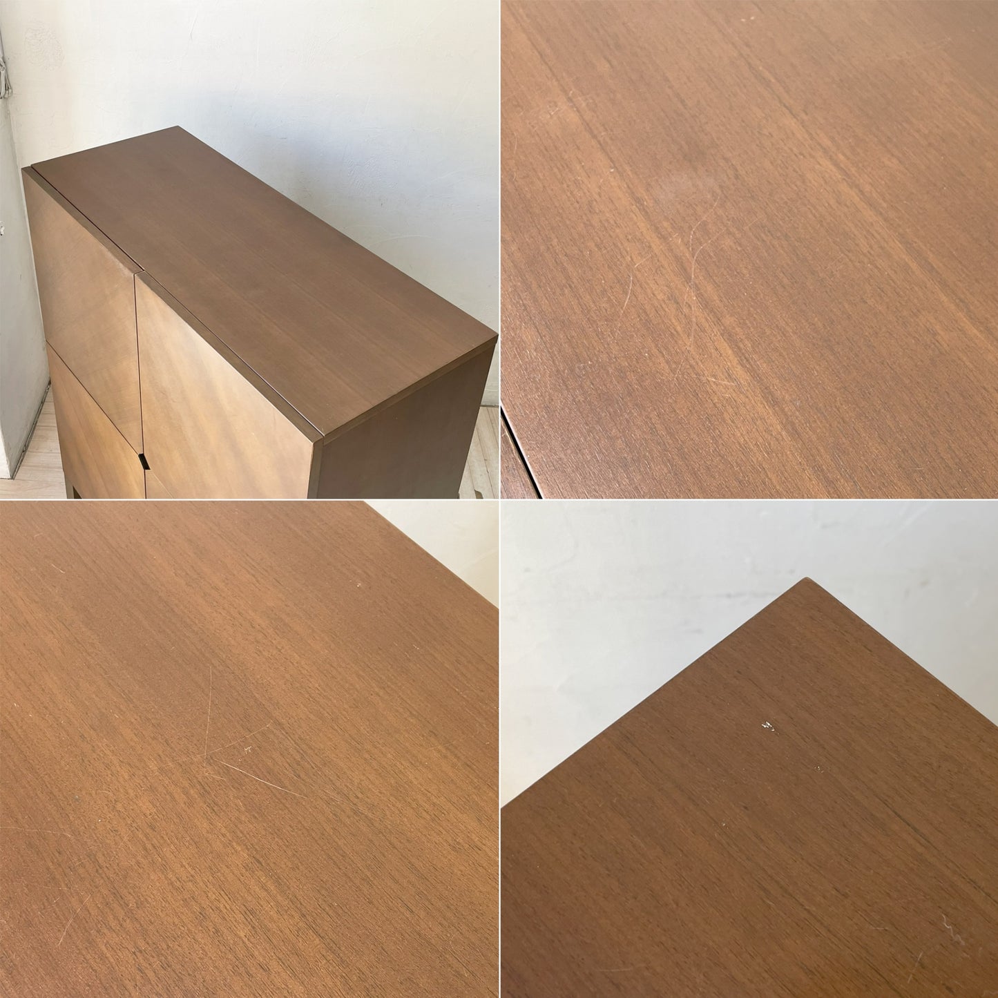白半木材 HAKUHAN サイドキャビネット CABINET4 ブラウン リビングキャビネット ウォールナット ★