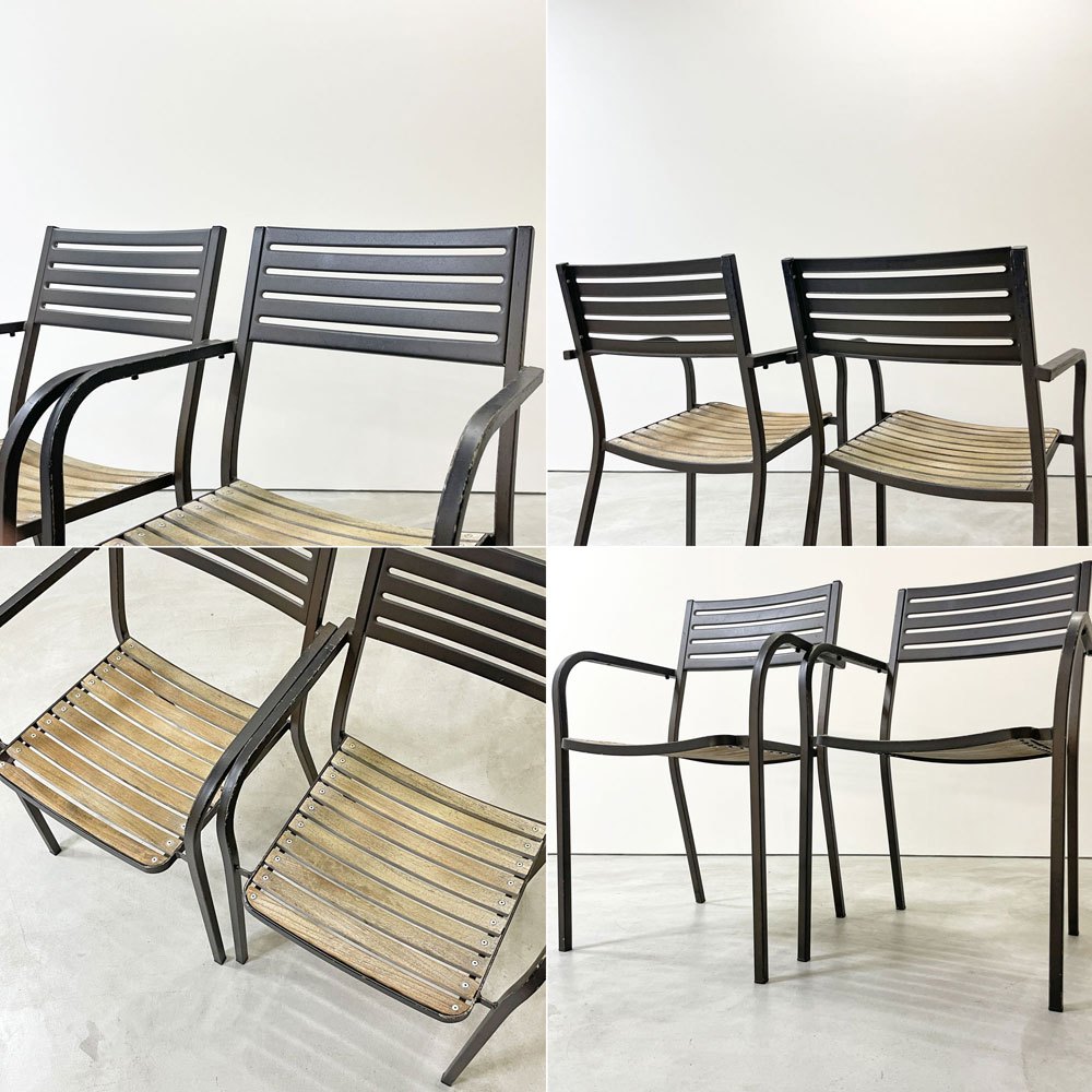 エミュー emu セーニョチェア SEGNOCHAIR ガーデンチェア アーム スタッキング イタリア ニ脚セット C ●