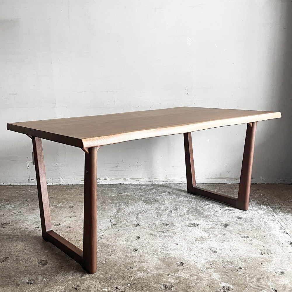 ウィドゥ スタイル WeDOStyle 琥珀 KOHAKU ダイニングテーブル ロの字脚 ミディアムビンテージ W150cm 関家具 美品 ■