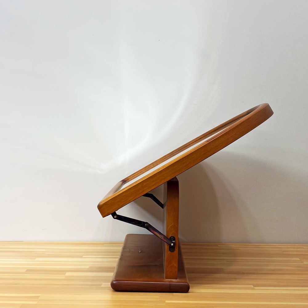 カントリースタイル Country Style ハーフアーチ型 置き型ミラー 木製フレーム 卓上鏡 角度調整可能 シンプルナチュラル ●