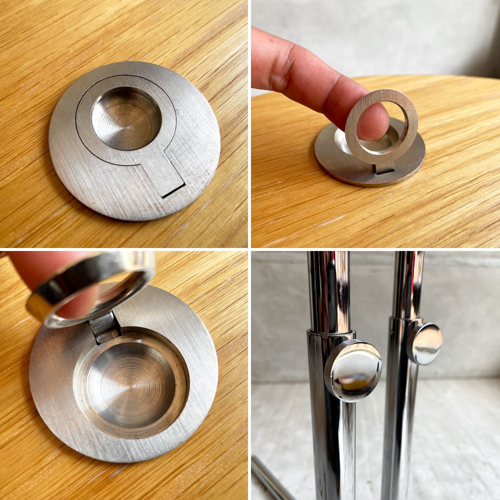 テクタ TECTA K22 サイドテーブル SIDE TABLE オーク材 高さ調整可 アクセル・ブロッホイザー アレキサンダーカルダー ドイツ バウハウス ♪