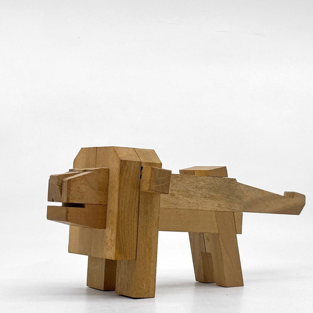 山中組木工房 Yamanaka Kumiki 動物シリーズ ライオン 三代目 山中広吉 箱根伝統工芸 組木細工 ●