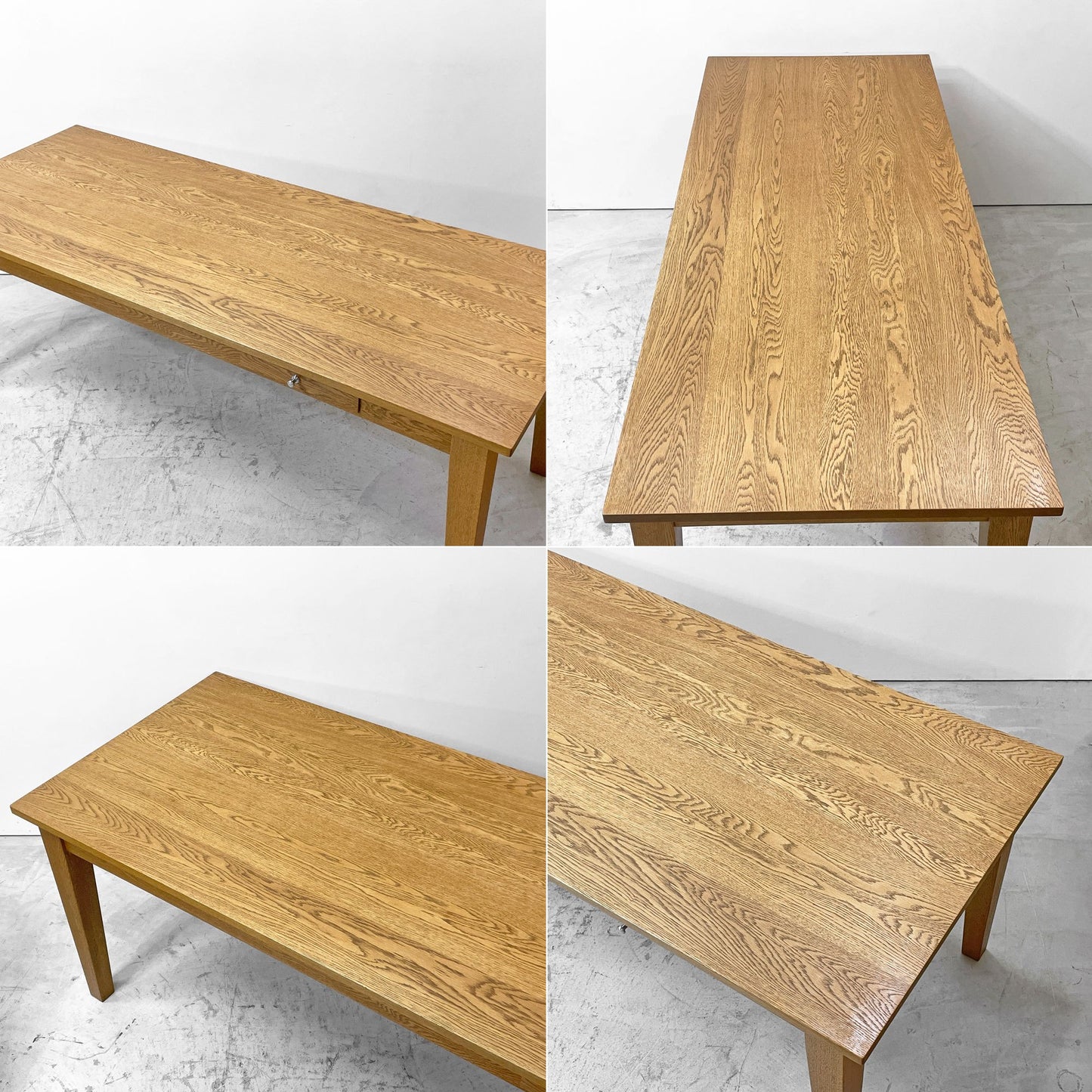 カーフ Karf オウンメイク OWN MAKE ダイニングテーブル 抽斗付き オーク無垢材 ナチュラル 北欧テイスト 廃番モデル ●