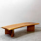 クラフト家具 Craft Furniture 欅無垢材 一枚板 ローテーブル 座卓 耳付き 天然木 ナチュラル W168.5cm  ●