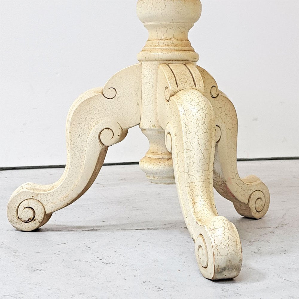 ヨーロピアンクラシカルデザイン European Classical センターテーブル 猫脚 ハンドペイント ボタニカル柄 W55cm ロココ調 イタリア製 ●