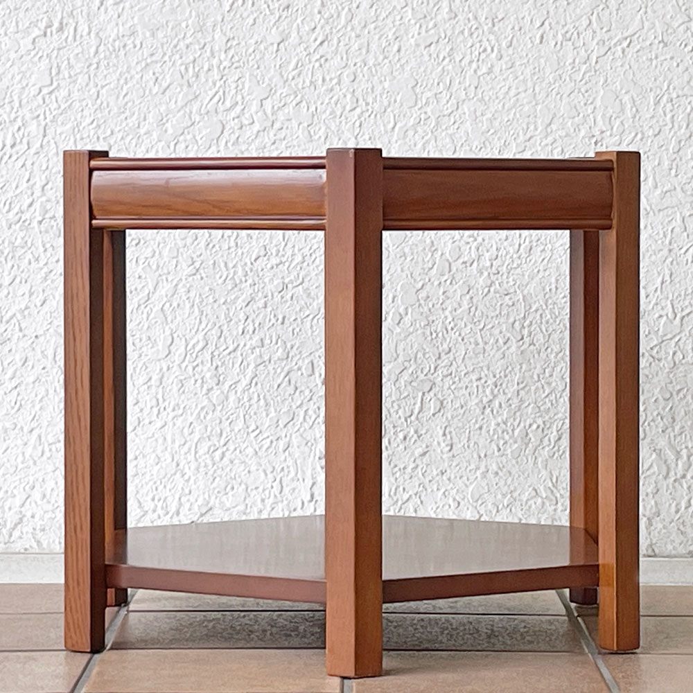 アクメファニチャー ACME Furniture ブルックス BROOKS ヘキサゴンテーブル HEXAGON TABLE リノリウムトップ サイドテーブル H40cm オーク材 グレー 定価￥33,000- ◇