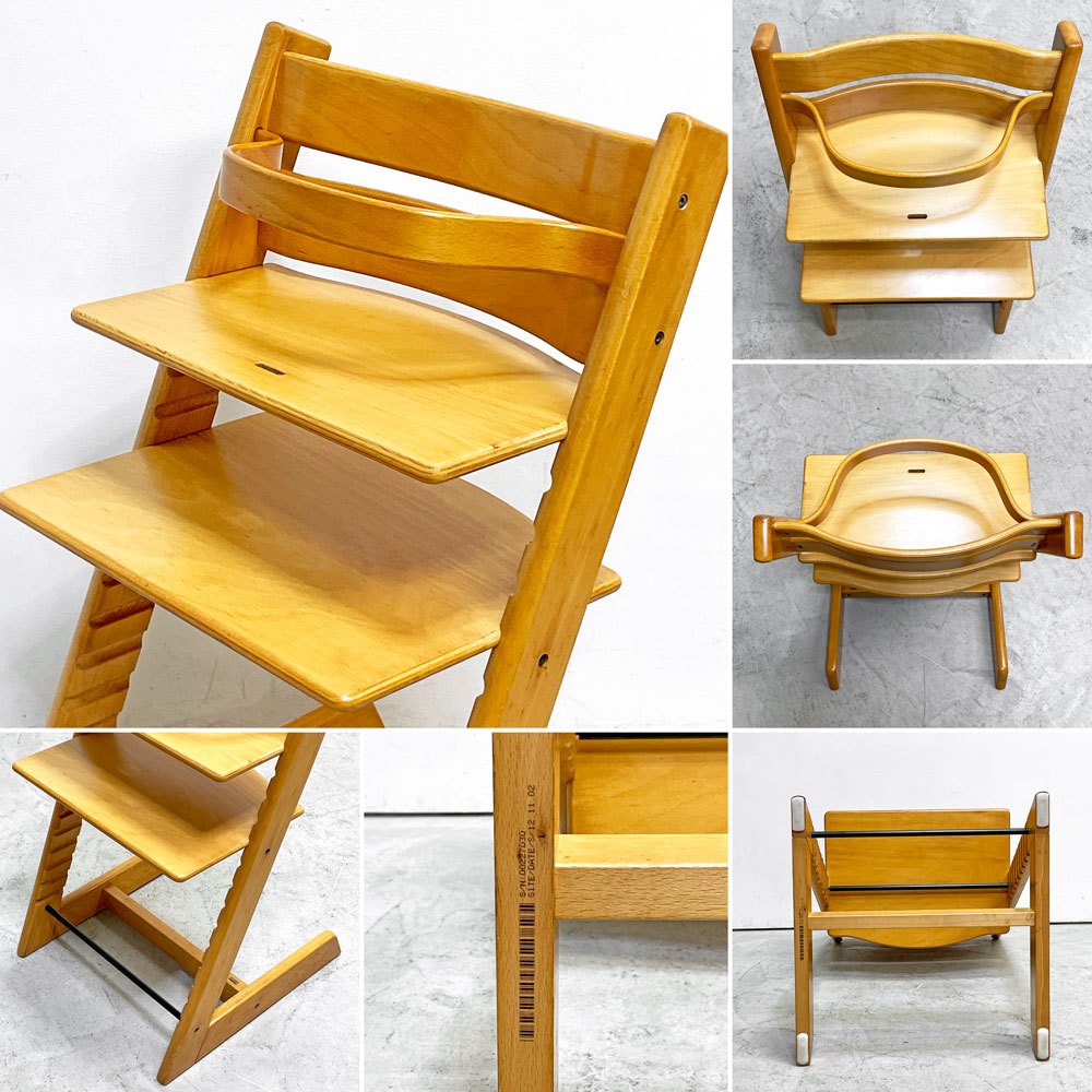 ストッケ STOKKE トリップトラップ TRIPP TRAPP ベビーチェア キッズチェア S/N無し カード付き ノルウェー 北欧家具 ●
