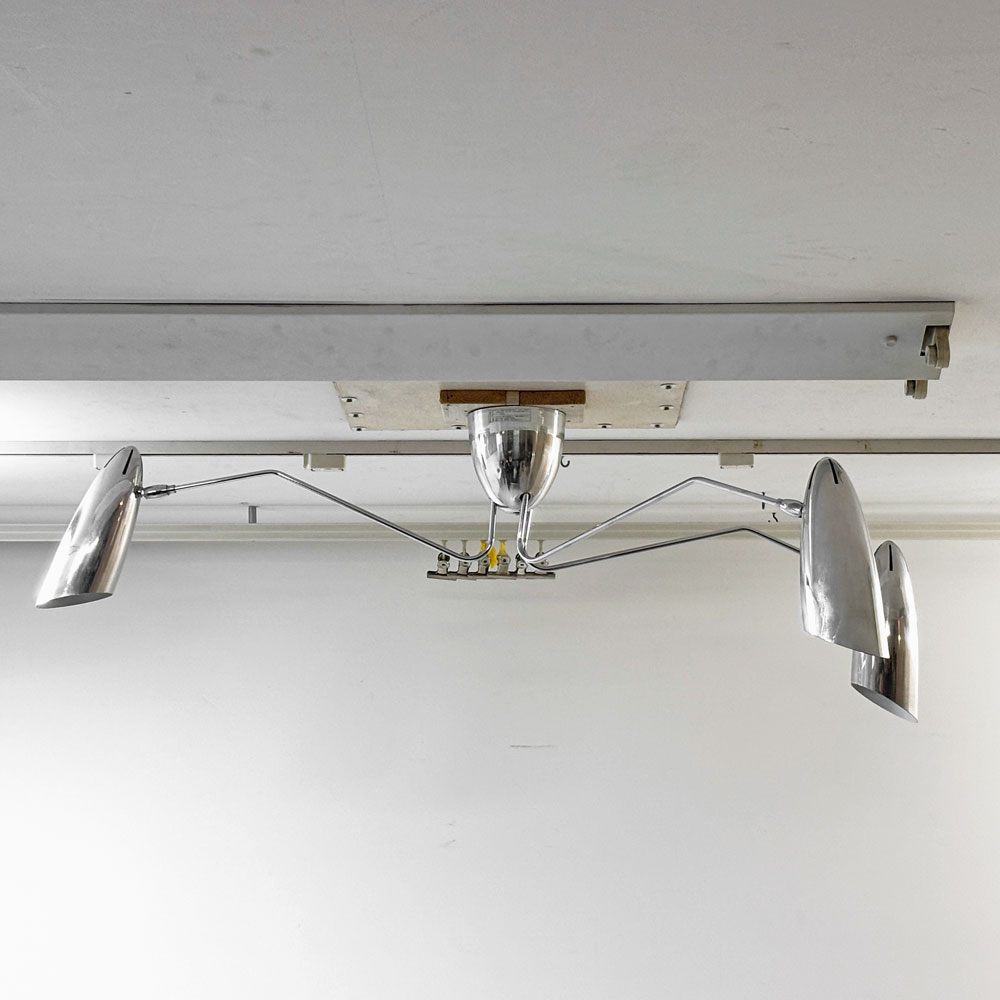 イデー IDEE エクリプス2 ECLIPSEⅡ 3ポイント 3灯ペンダントライト アルミシェード スペースエイジ インダストリアルデザイン 廃番 ●