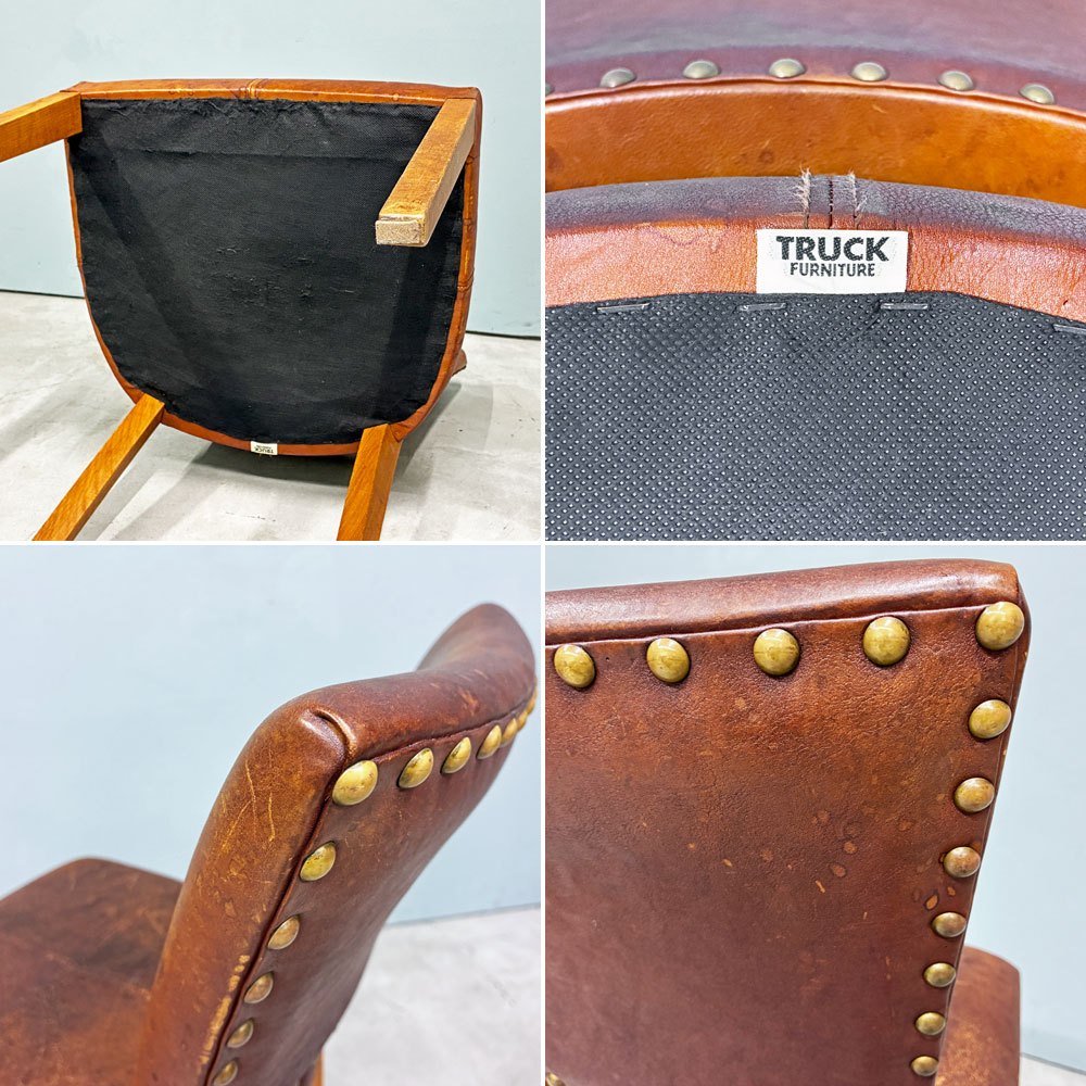 トラックファニチャー TRUCK FURNITURE エスアールチェア SR CHAIR ダイニングチェア ナラ無垢材 本革 ビンテージスタイル ◎