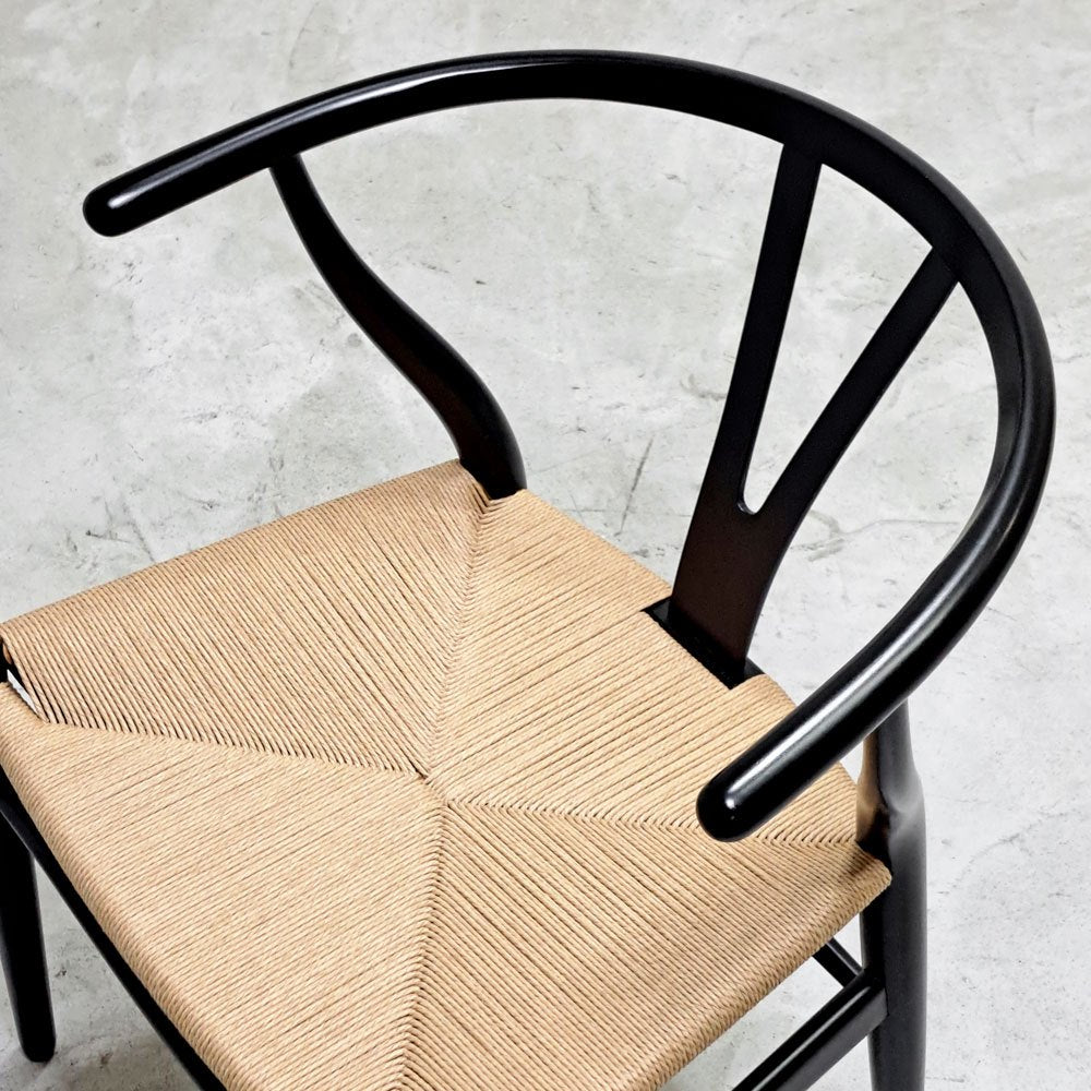 カールハンセン&サン Carl Hansen&Son CH24 Yチェア ブラックラッカー × ナチュラルペーパーコード ビーチ材 ハンス J. ウェグナー 北欧 デンマーク フルリペア品 ●