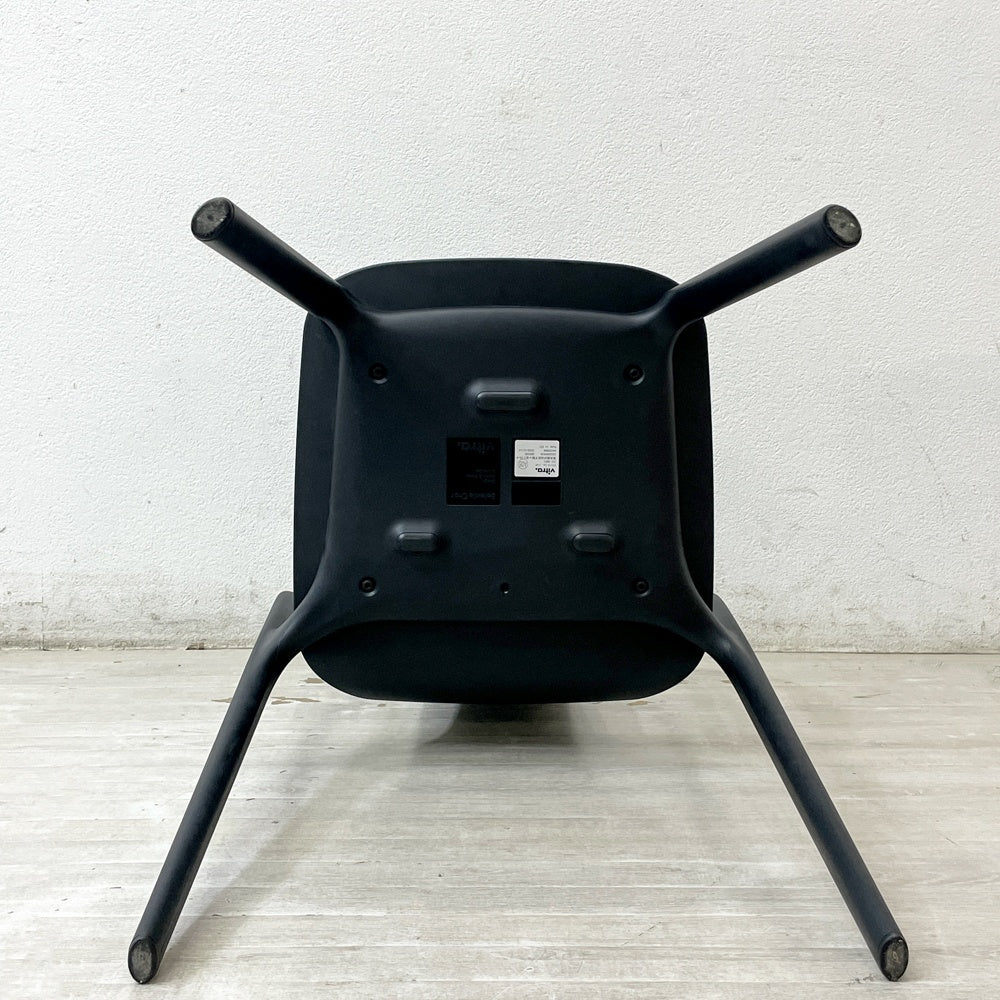 ヴィトラ Vitra ベルヴィルチェア Belleville Chair ダイニングチェア スタッキングチェア ディープブラック ロナン & エルワン・ブルレック A ●