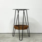 イデー IDEE ワラビー WALLABY サイドテーブル SIDE TABLE ラタン スチール ブラック ナチュラルモダン H60㎝ 定価￥39,900- ◎
