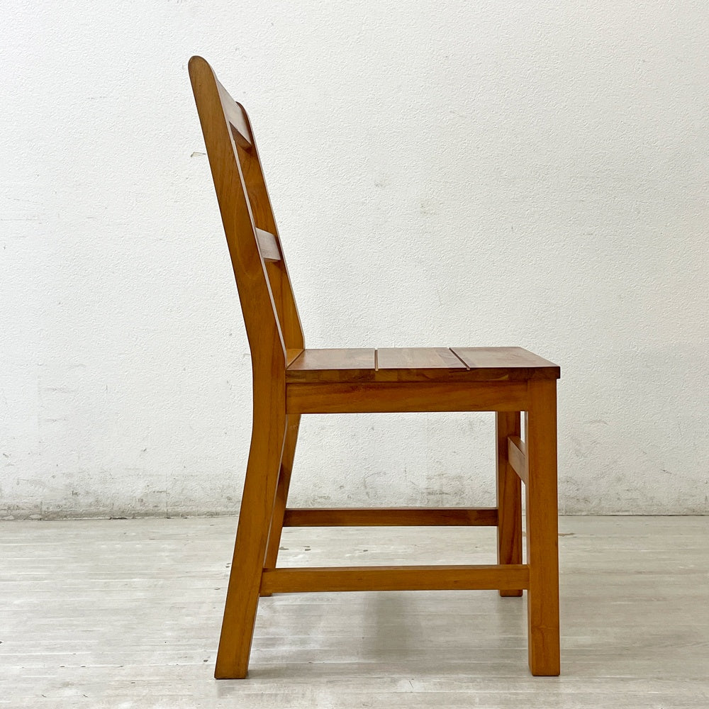 ウニコ unico ブレス BREATH ダイニングチェア ボーダーバック チーク無垢材 廃番 B ●