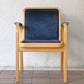 アルテック artek E45 アームチェア アルヴァ・アアルト Alvar Aalto バーチ スエード調ファブリック ラメラ曲木 ビンテージ 北欧家具 フィンランド ◇