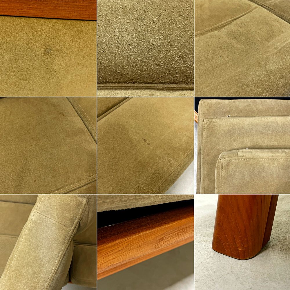 PJ ファニチャー PJ furniture チーク無垢材 3pソファ 3シーター POUL JEPPESEN デンマークビンテージ ●