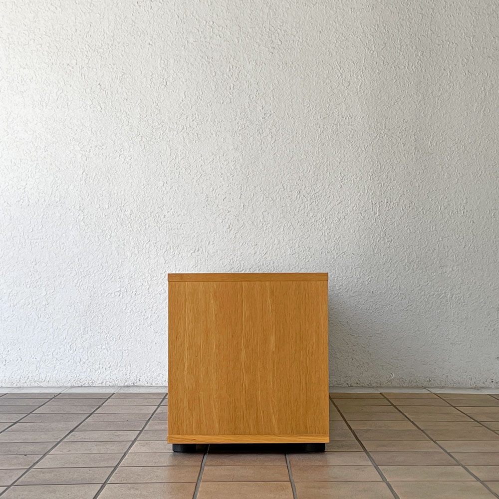 無印良品 MUJI スタッキングキャビネット テレビボード オーク材 W163cm ガラス扉無し 抽斗2杯 ナチュラルモダン ◇