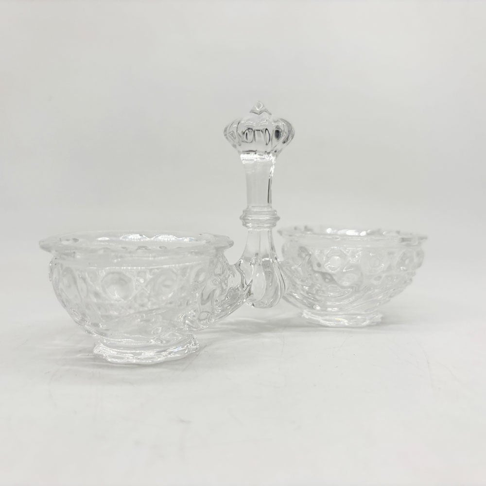バカラ Baccarat ローザス ROSACES ソルト＆ペッパー 調味料入れ 小物入れ クリスタルガラス フランス 箱付 美品 ●