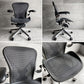 ハーマンミラー Herman Miller アーロンチェア  Aeron Chair タキシードメッシュ フル装備 Bサイズ ポスチャーフィット ポリッシュドアルミベース レザーアーム ビル・スタンフ ＆ ドン・チャドウィック ♪
