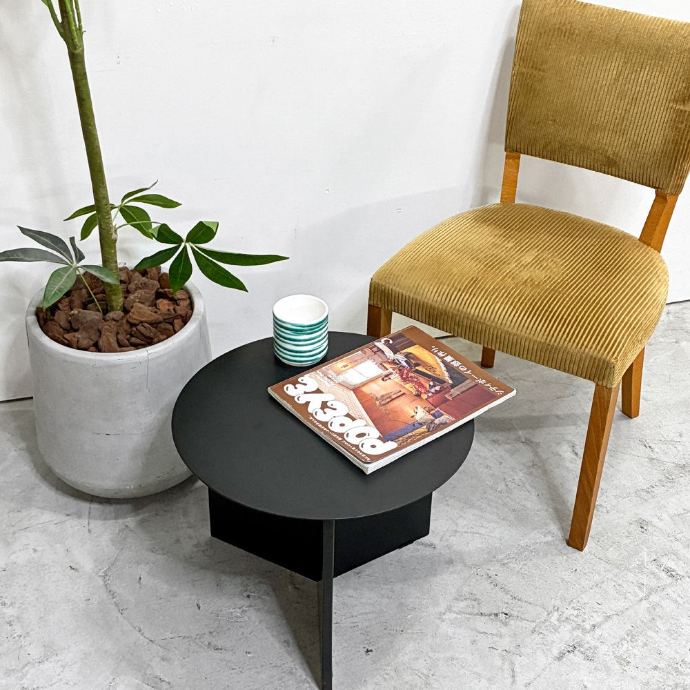 ヘイ HAY スリットテーブル SLIT TABLE XL サイドテーブル ローテーブル ラウンド Φ45cm スチール ブラック 北欧 デンマーク モダン B ●