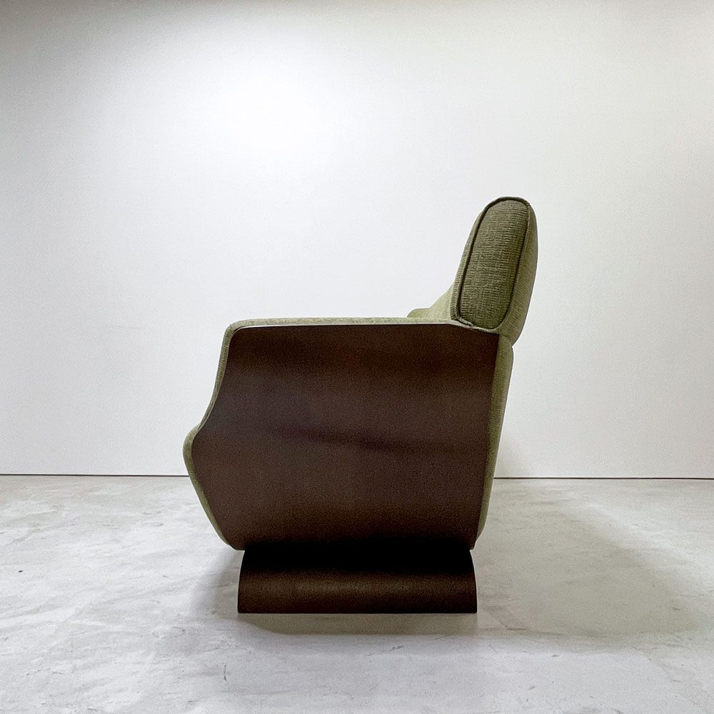 冨士ファニチア FUJI FURNITURE タピオTapio 3シーターソファ オーク材×ファブリック ライトグリーン系 ナチュラルモダン ●