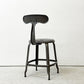 フェールトラヴァイユ FER TRAVAIL ニコルチェア NICOLLE Chair SH45cm ダイニングチェア スチール マットクリア仕上げ 別注モデル レザーパッド付 ブラック インダストリアル フランス ●