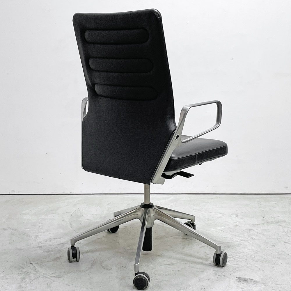 ヴィトラ vitra AC4 ワークチェア オフィスチェア ハイバック アームチェア 本革 アルミベース キャスター アントニオチッテリオ 現状品 ●