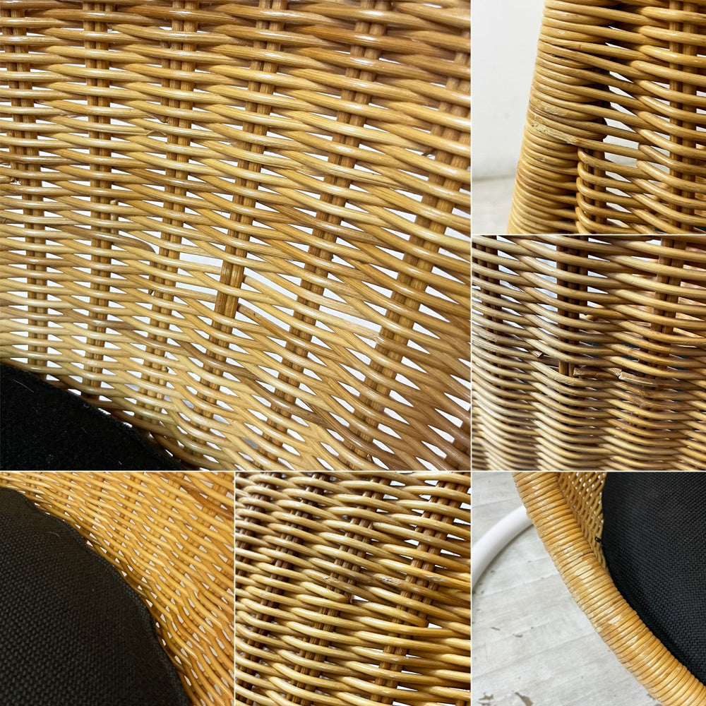 ヤマカワラタン 山川ラタン ハンギングエッグチェア HANGING EGG CHAIR C-326(NA) SHC-326 スチールスタンドセット ナナ・ディッツェル 定価約￥407,000- ●