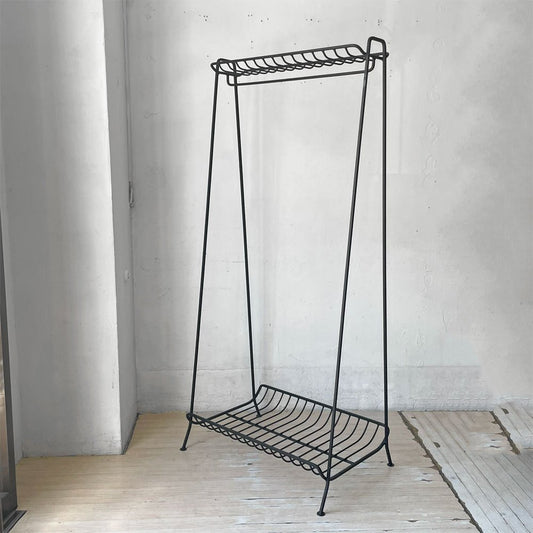 ウニコ unico ステラ STELLA ワイドハンガー ハンガーラック アイアン ブラック H156cm インダストリアル レトロ ★