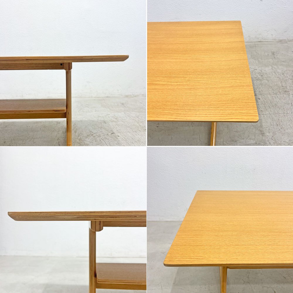 無印良品 MUJI リビングでもダイニングでもつかえる テーブル W130cm D80cm オーク材 W130cm ナチュラル シンプルデザイン 〓