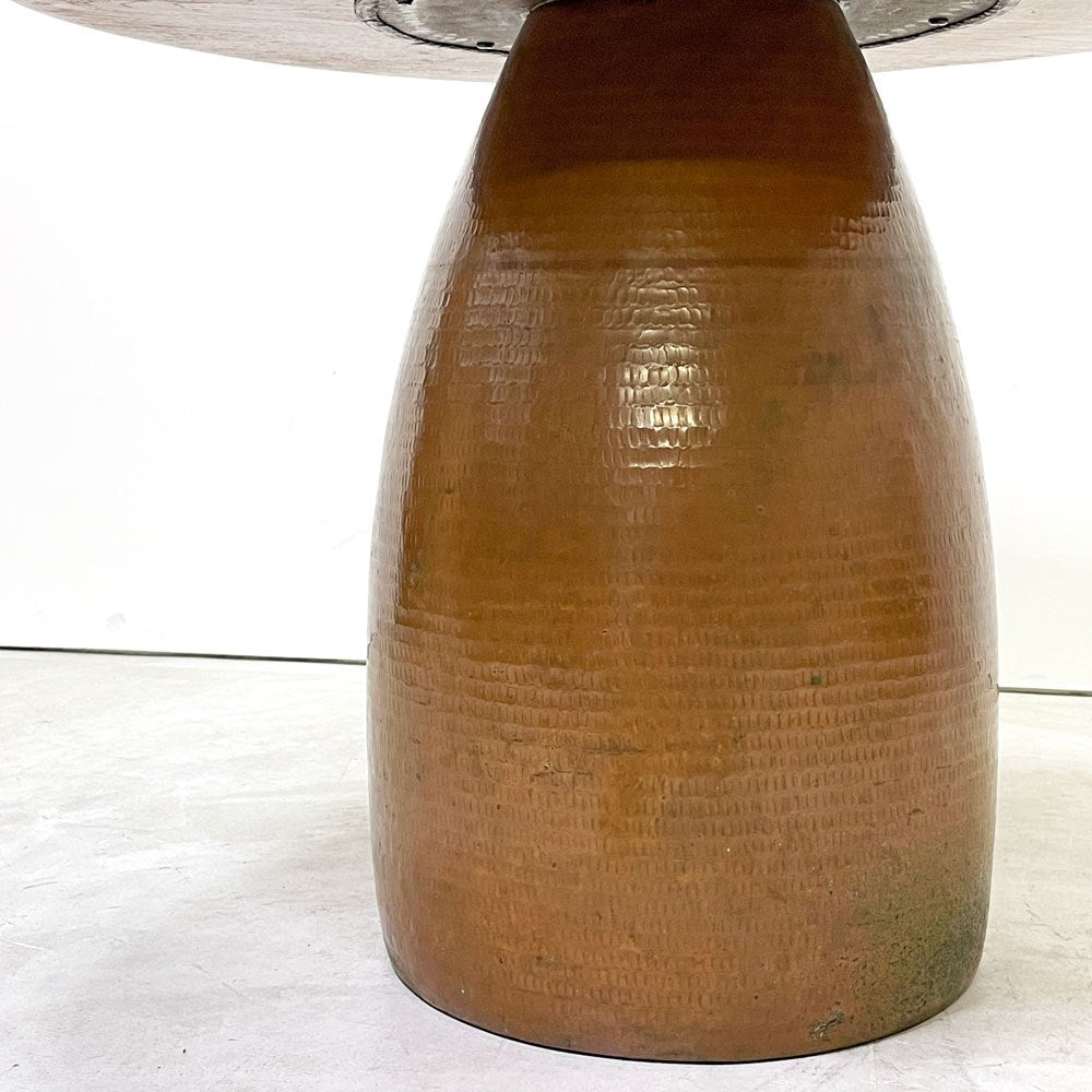 ヨーガンレール Jurgen Lehl ババグーリ Babaghuri チーク無垢材天板 鍛金銅脚 ダイニングテーブル ●