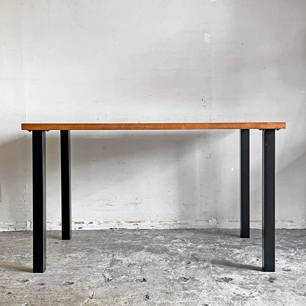 かなでもの KANADEMONO ザ・テーブル THE TABLE ダイニングテーブル ラバーウッド天板 W120cm スクエアバー脚 ブラック グライズ欠品 定価￥49,900- ■