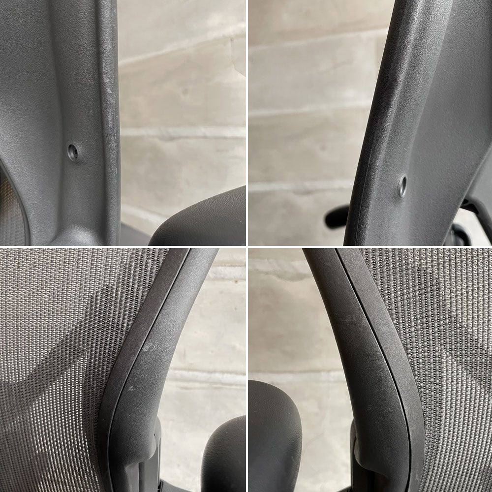 ハーマンミラー Herman Miller アーロンチェア リマスタード フル装備 Bサイズ デスクチェア オフィスチェア グラファイトベース ポスチャーフィットSL ♪