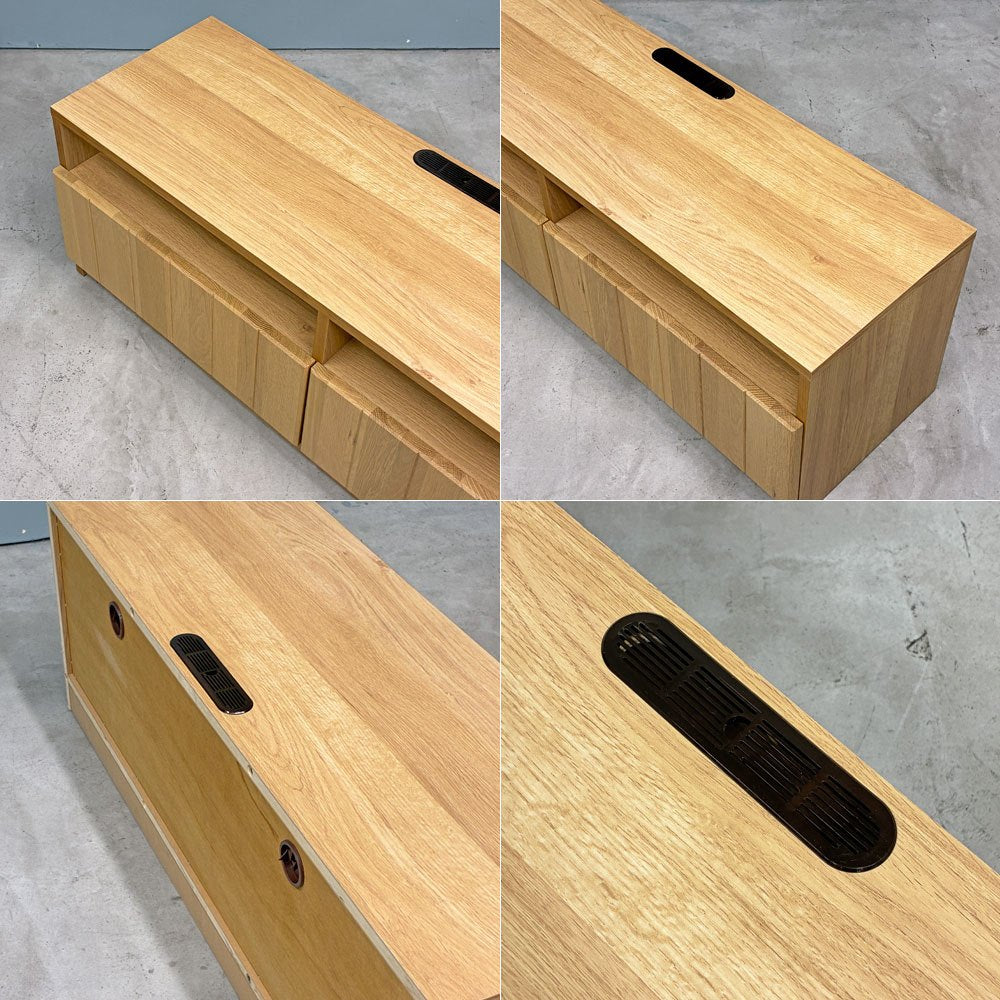 ウニコ unico フレディット FREDIT テレビボード AVラック オーク材 W120cm ナチュラル 廃番 ◎