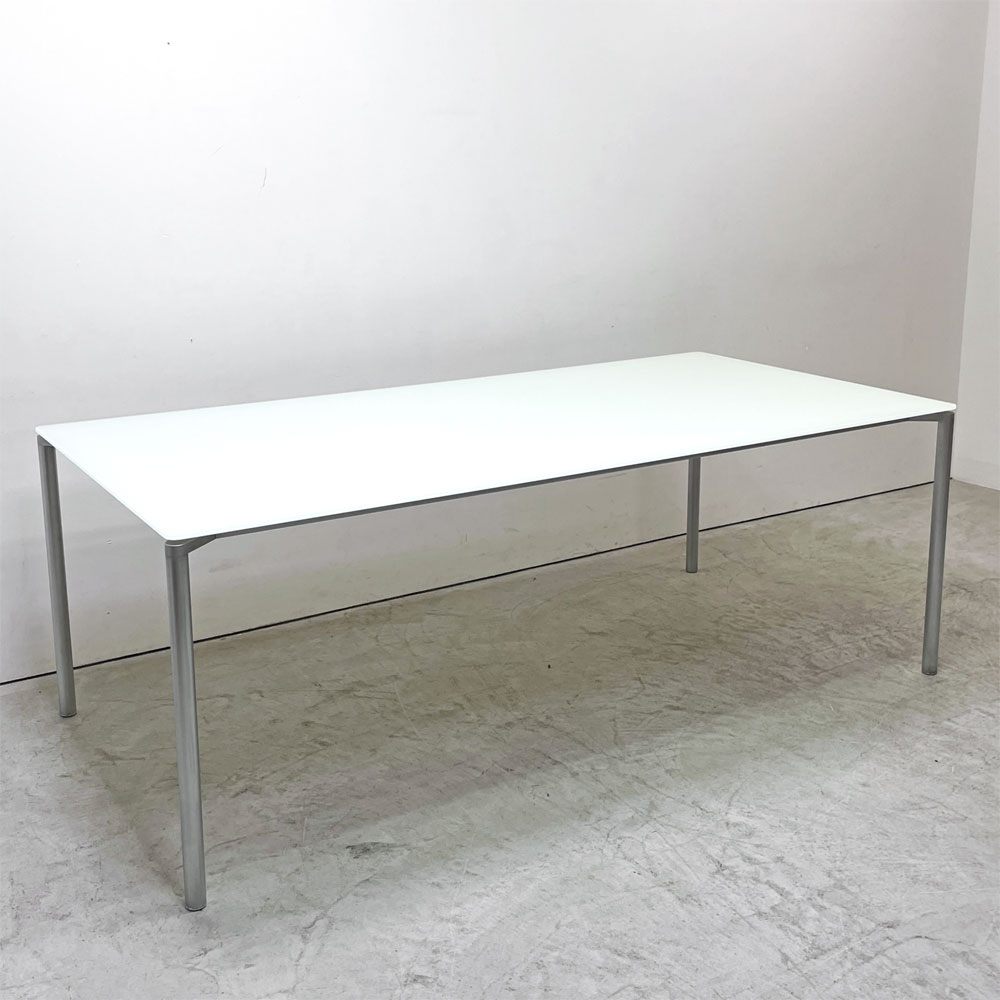 フリッツハンセン Fritz Hansen プラーノ PLANO ダイニングテーブル W200×D100cm ガラス天板 裏面焼付塗装 北欧 デンマーク モダンデザイン ●