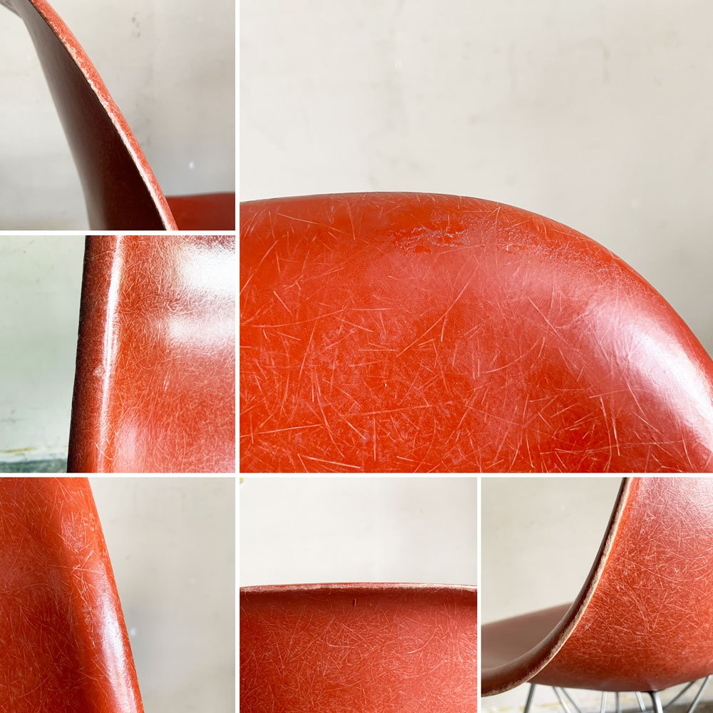 ハーマンミラー Herman Miller サイドシェルチェア セカンド 2nd FRP エッフェルベース ジンク テラコッタ ビンテージ イームズ ミッドセンチュリー ■